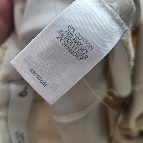 NEW J.Jill Denim 6 Straight Leg Ankle High Rise Ivory Coastal Minimalist Casual - Picture 2 of 5